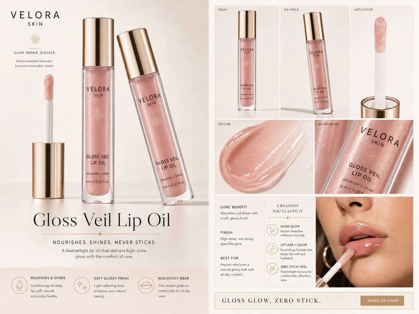 Gloss Veil Lip Oil — Product Extension Sheet